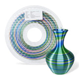 Silk Like Rapid Transition Candy Green Silver Blue Filament, 1Kg, 1.75