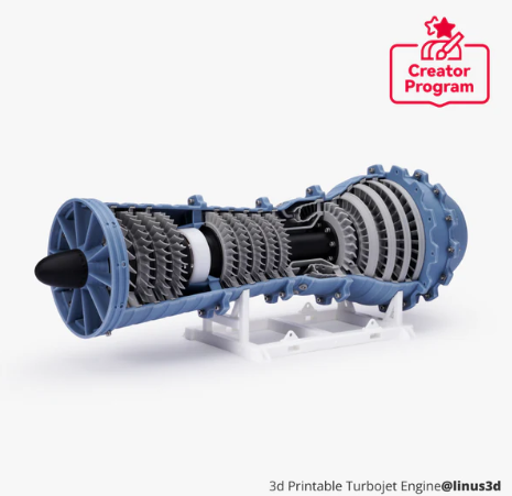 3d Printable Turbojet Engine