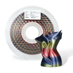 EL3D® PLA, Silk Like Black Gold Red Rainbow, 1Kg, 1.75