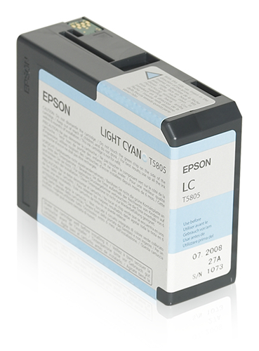 T580500 EPSON ULTRACHROME LIGHT CYAN INK 80ML, STYLUS PRO 38