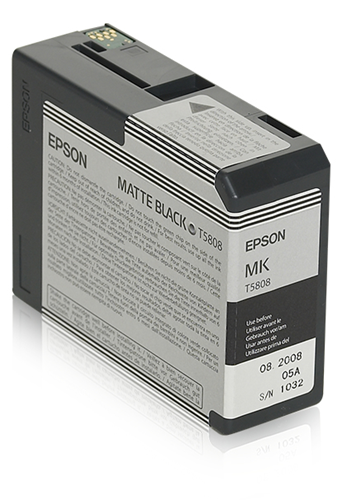 T580800 EPSON ULTRACHROME MATTE BLACK INK 80ML, STYLUS PRO 3800