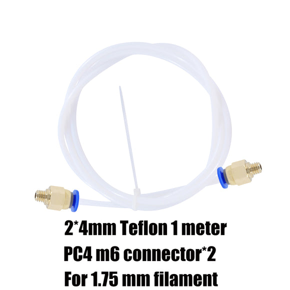 Tube + connector 1.75mm filament PC4 m6